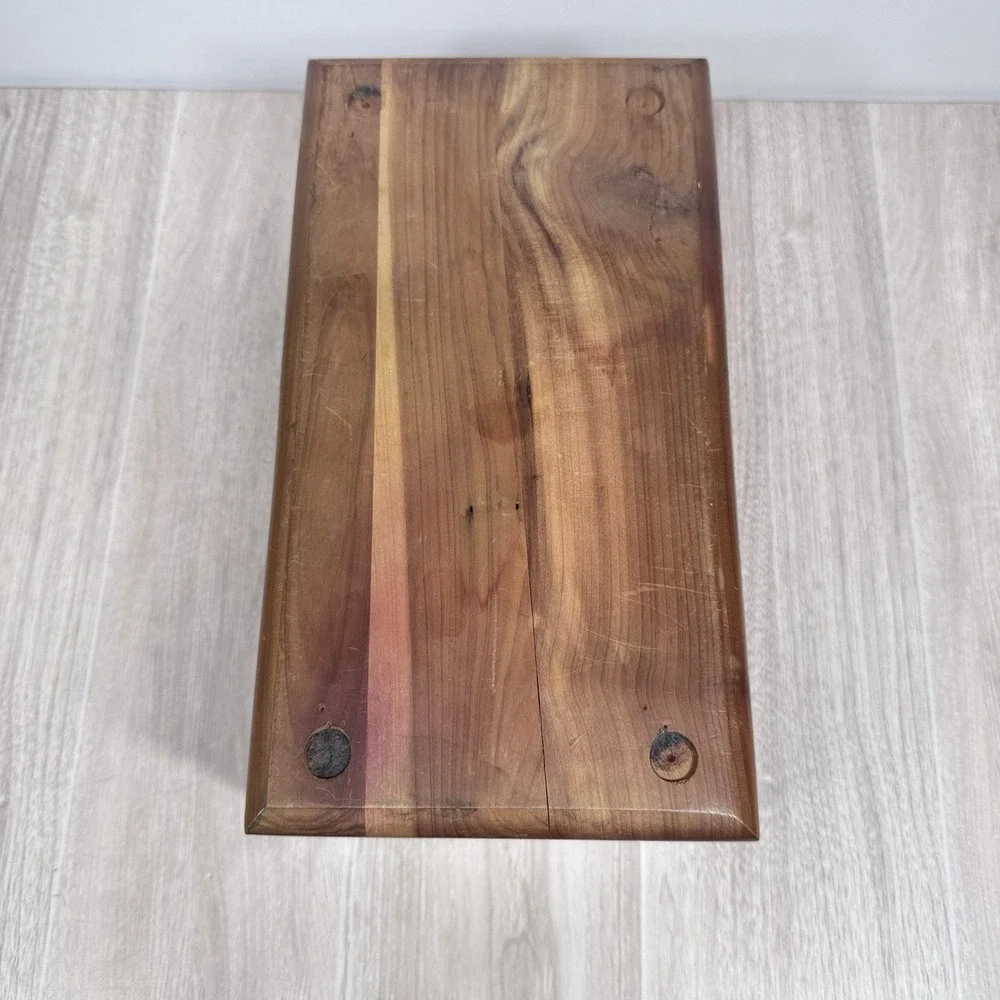 Handmade Cedar Jewelry‎ Box Signed MW Major Moultrie GA Wood Keepsake 9.5in